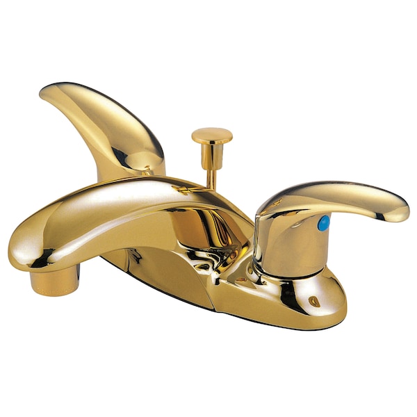 4" Centerset Bathroom Faucet, Polished Brass